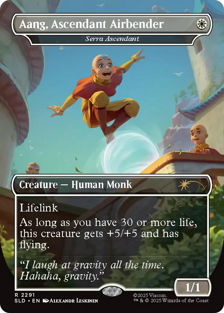 Aang, Ascendant Airbender [Serra Ascendant] (2291) (Borderless) (SLD)