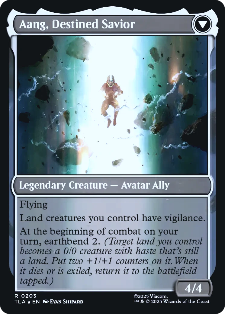 Aang, at the Crossroads // Aang, Destined Savior (0203) (Prerelease) (PTLA) - Foil - Image 2