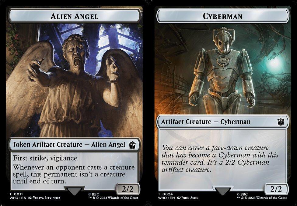 Alien Angel (0011) // Cyberman (0024) Double-Sided Token (TWHO)