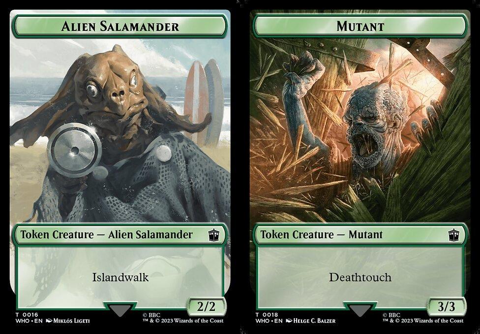 Alien Salamander (0016) // Mutant (0018) Double-Sided Token (TWHO)