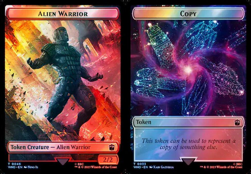 Alien Warrior (0046) // Copy (0033) Double-Sided Token (TWHO) - Surge Foil