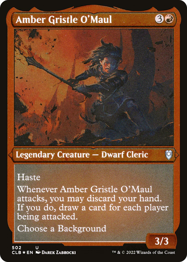 Amber Gristle O'Maul (CLB) - Foil Etched