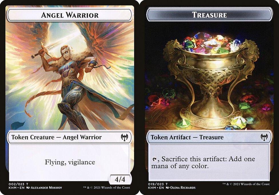 Angel Warrior (002) // Treasure (019) Double-Sided Token (TKLD) - Foil