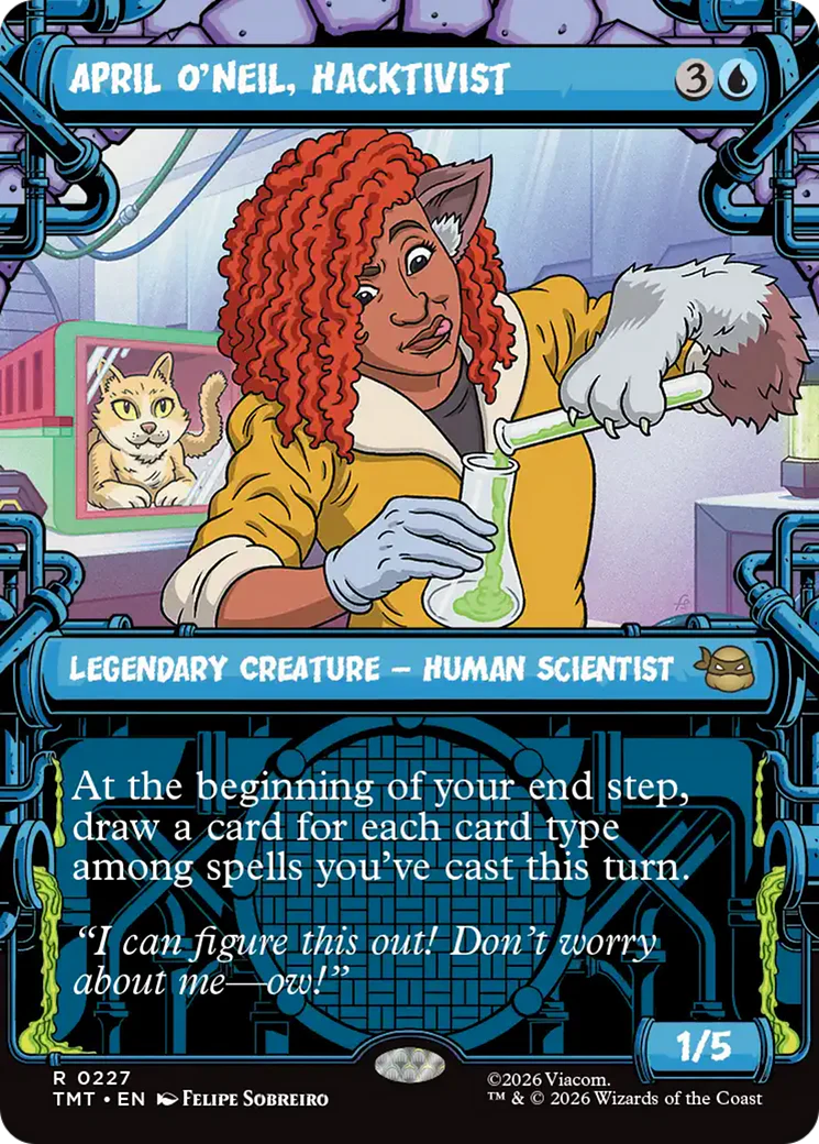 April O'Neil, Hacktivist (0227) (Sewer Frame) (TMT) - Foil