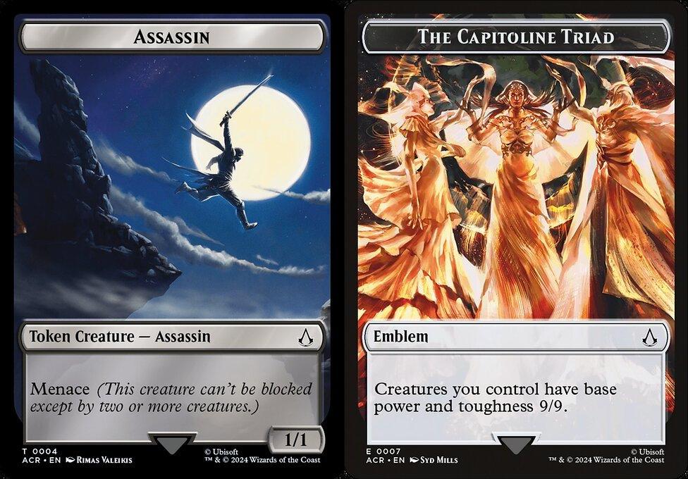 Assassin (0004) // The Capitoline Triad Emblem (0007) Double-Sided Token (TACR) - Foil