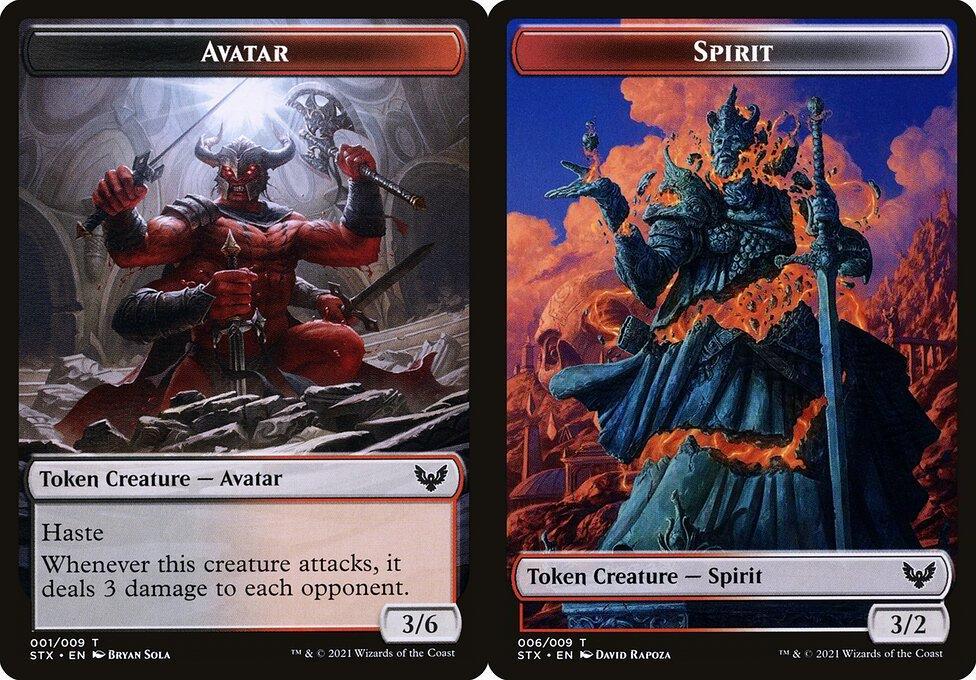 Avatar (001) // Spirit (006) Double-Sided Token (TSTX) - Foil