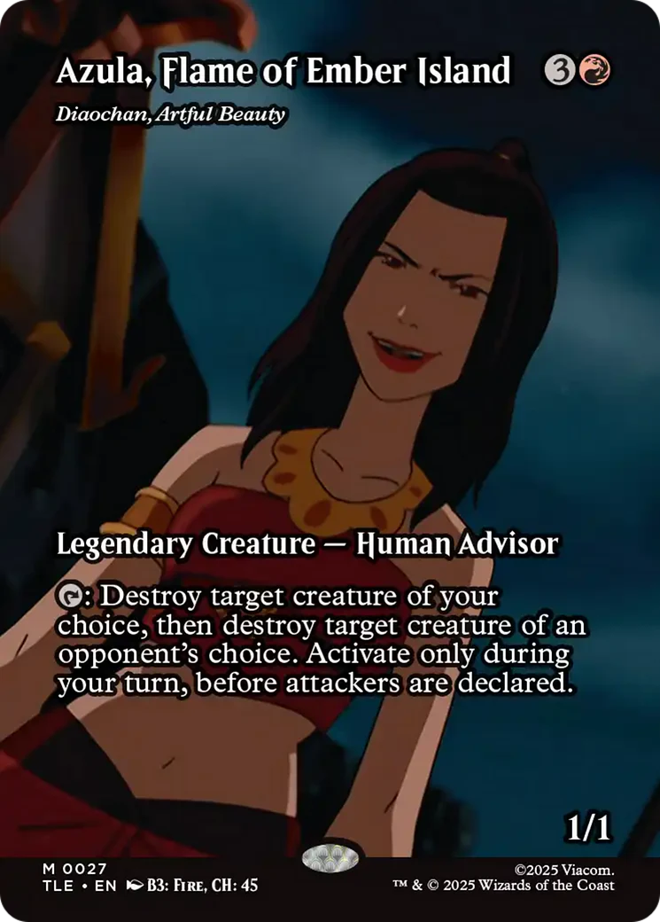 Azula, Flame of Ember Island [Diaochan, Artful Beauty] (0027) (Borderless) (TLE)