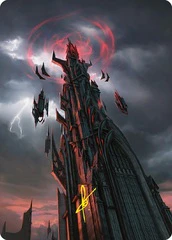 Barad-dur (54/81) Art Card (ALTR) - Gold-Stamped Signature