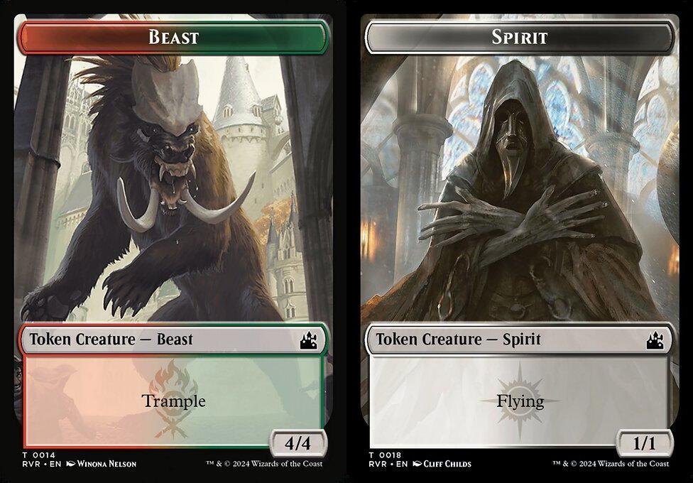 Beast (0014) // Spirit (0018) Double-Sided Token (TRVR) - Foil