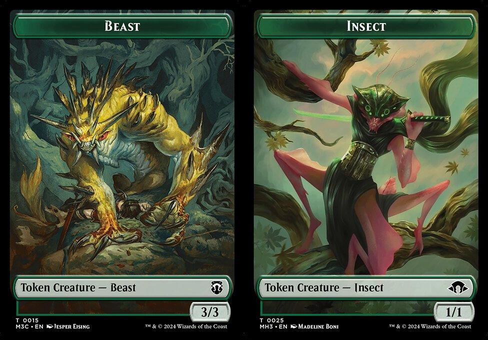 Beast (0015) // Insect (0025) Double-Sided Token (TM3C) - Ripple Foil