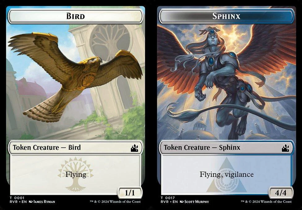 Bird (0001) // Sphinx (0017) Double-Sided Token (TRVR) - Foil