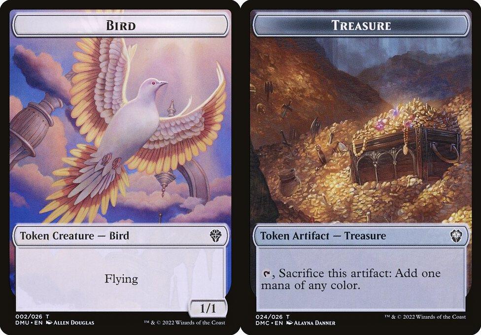 Bird (002) // Treasure (024) Double-Sided Token (TDMU) - Foil