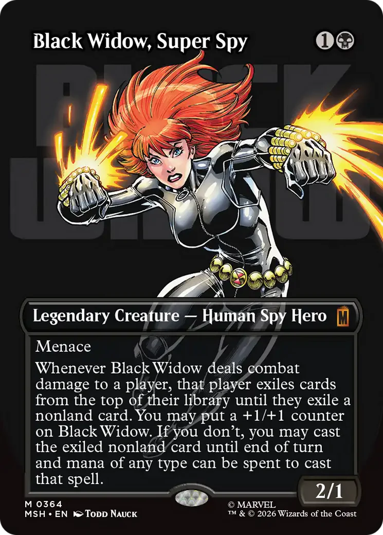 Black Widow, Super Spy (0364) (Borderless) (MSH) - Foil
