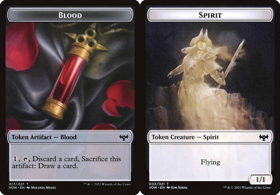 Blood (017) // Spirit (002) Double-Sided Token (TVOW) - Foil