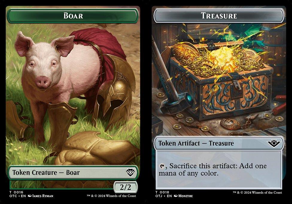 Boar (0016) // Treasure (0018) Double-Sided Token (TOTC)