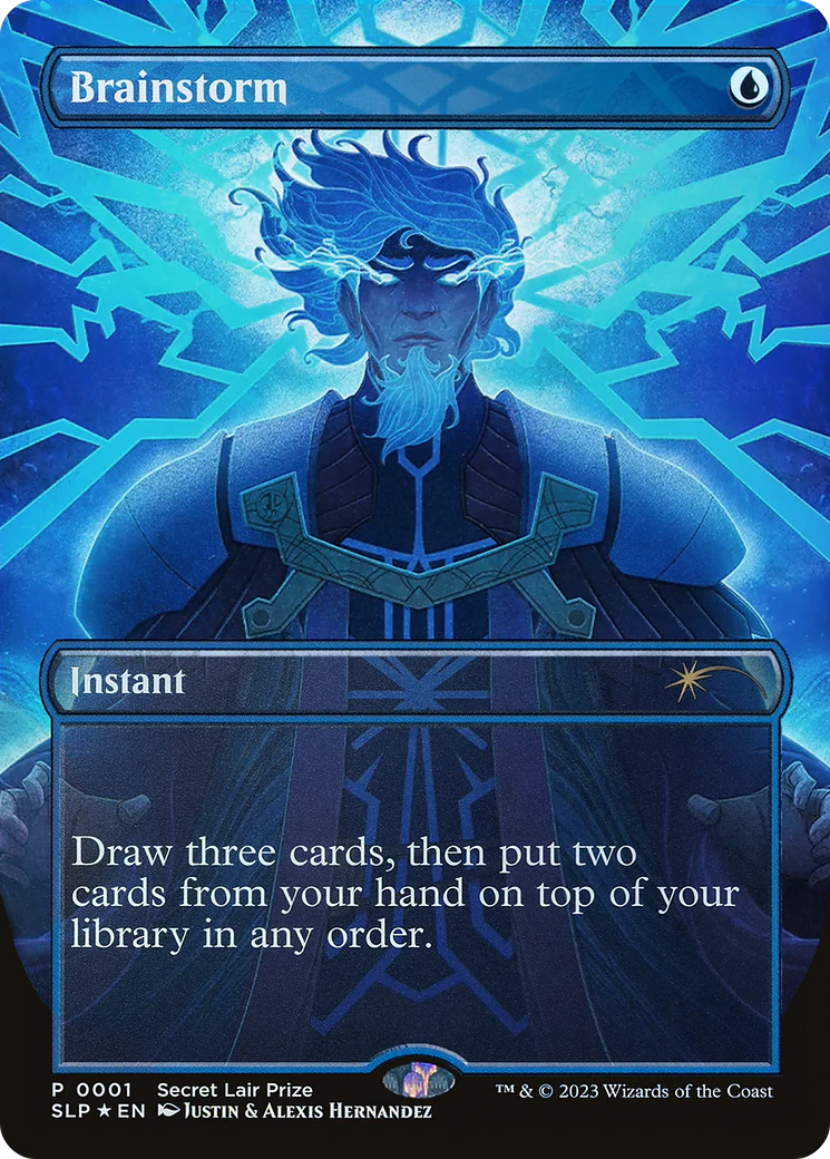 Brainstorm (0001) (Borderless) (SLP) - Foil