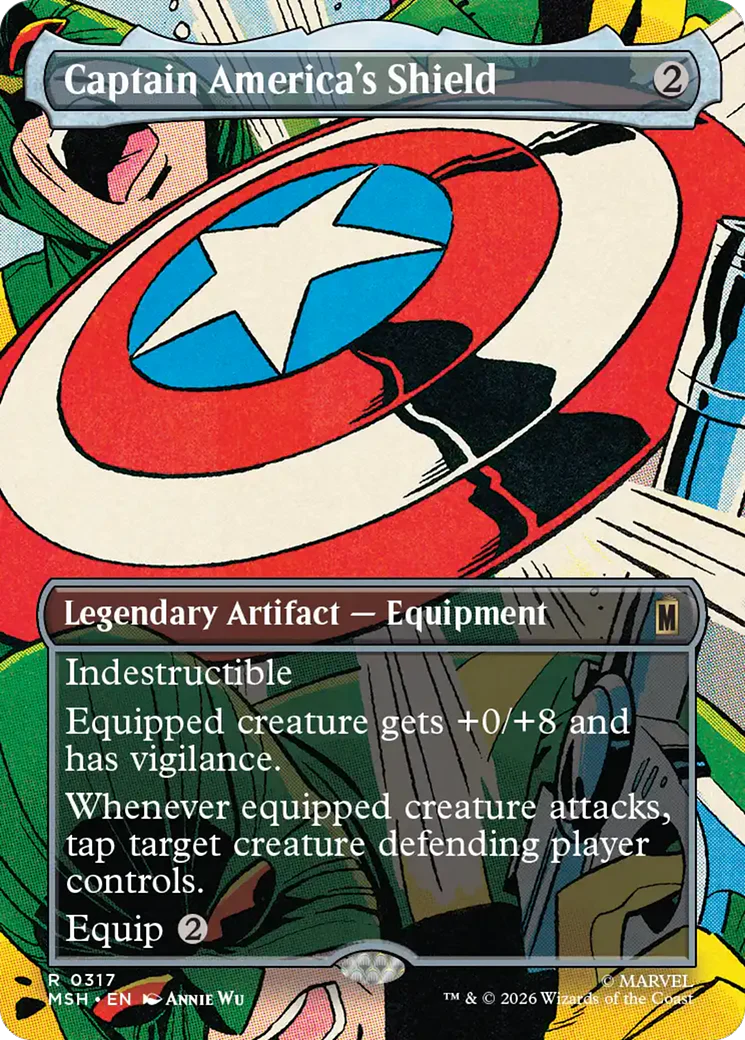 Captain America's Shield (0317) (Borderless) (MSH) - Foil