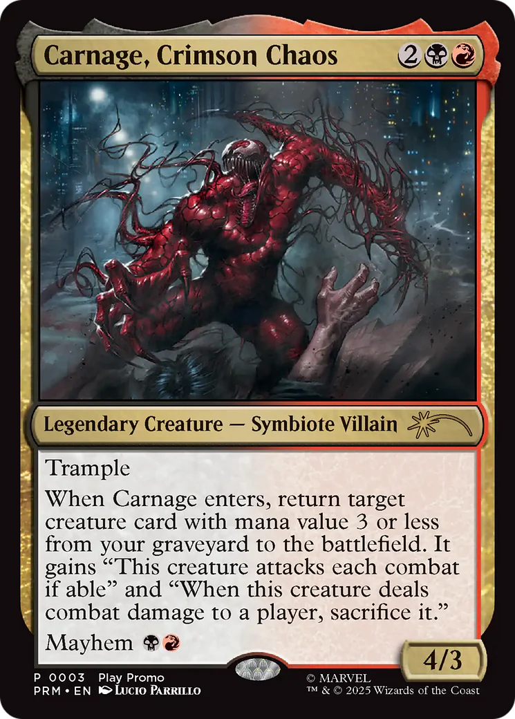 Carnage, Crimson Chaos (0003) (Play Promo) (PW25)