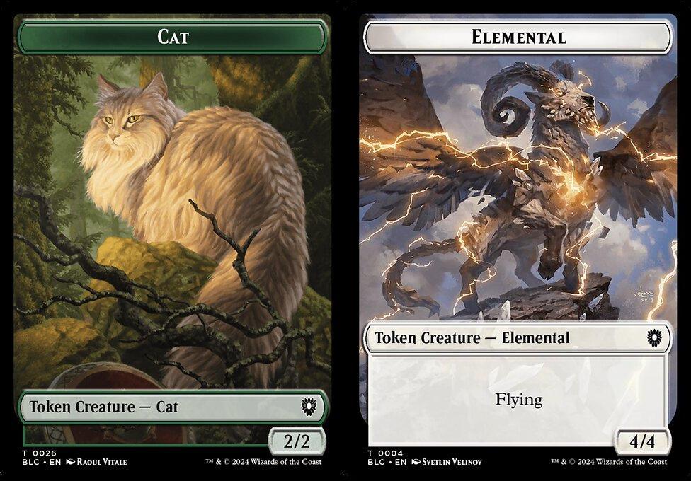 Cat (0026) // Elemental (0004) Double-Sided Token (TBLC)