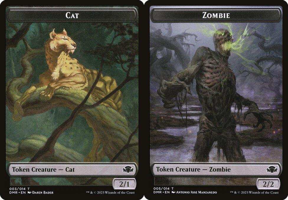 Cat (003) // Zombie (005) Double-Sided Token (TDMR) - Foil
