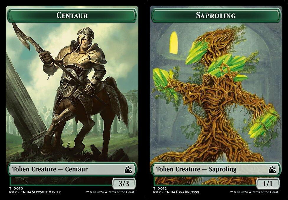 Centaur (0010) // Saproling (0012) Double-Sided Token (TRVR) - Foil