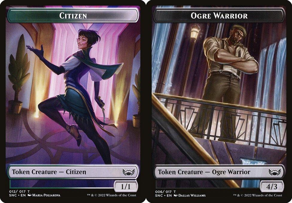 Citizen (012) // Ogre Warrior (006) Double-Sided Token (TSNC) - Foil
