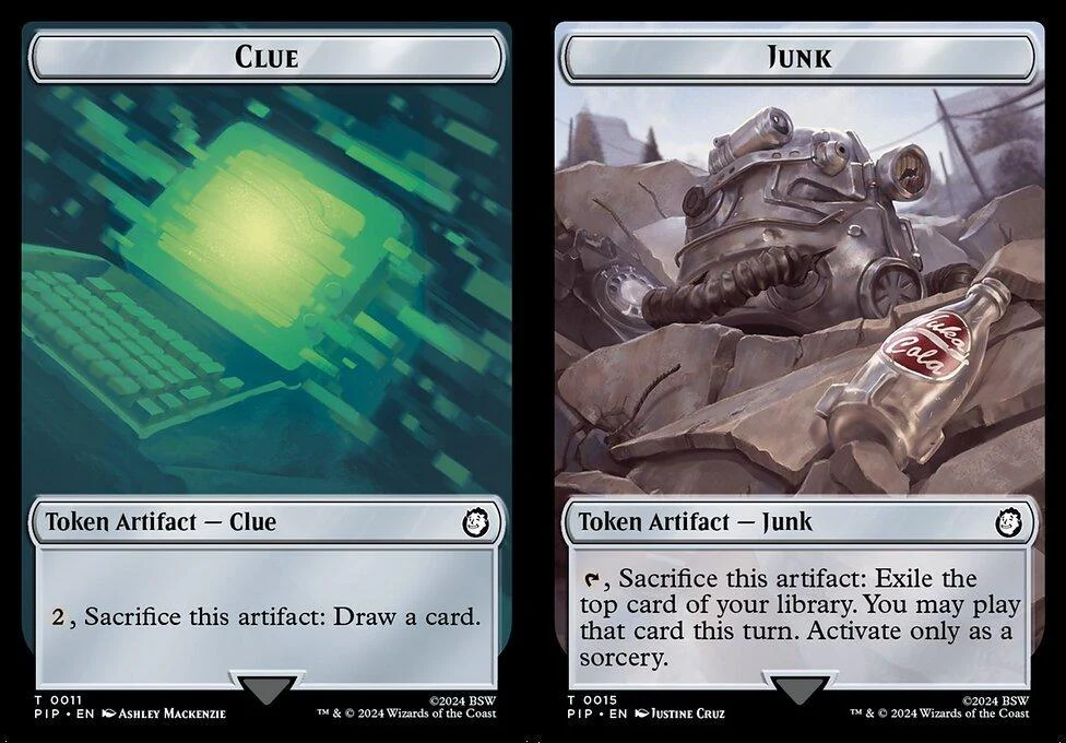 Clue (0011) // Junk (0015) Double-Sided Token (TPIP) - Foil