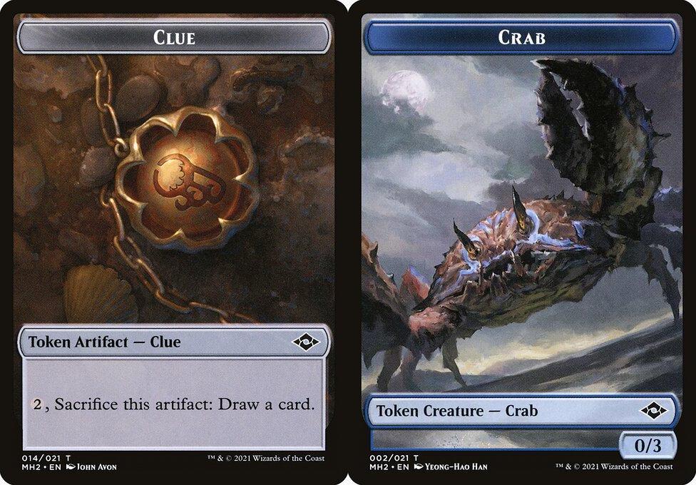 Clue (014) // Crab (002) Double-Sided Token (TMH2) - Foil