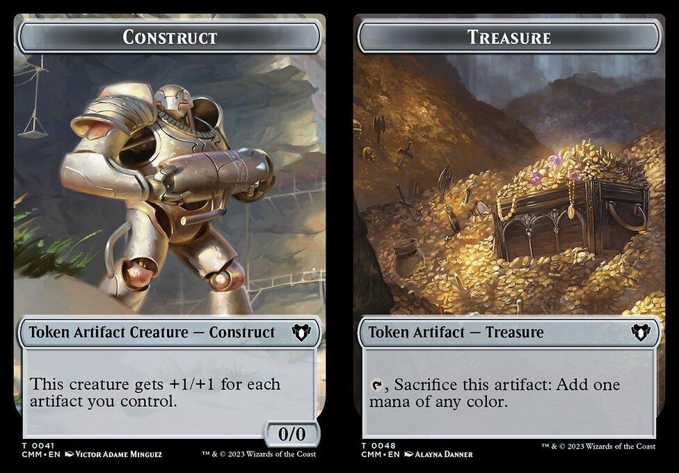 Construct (0041) // Treasure (0048) Double-Sided Token (TCMM)