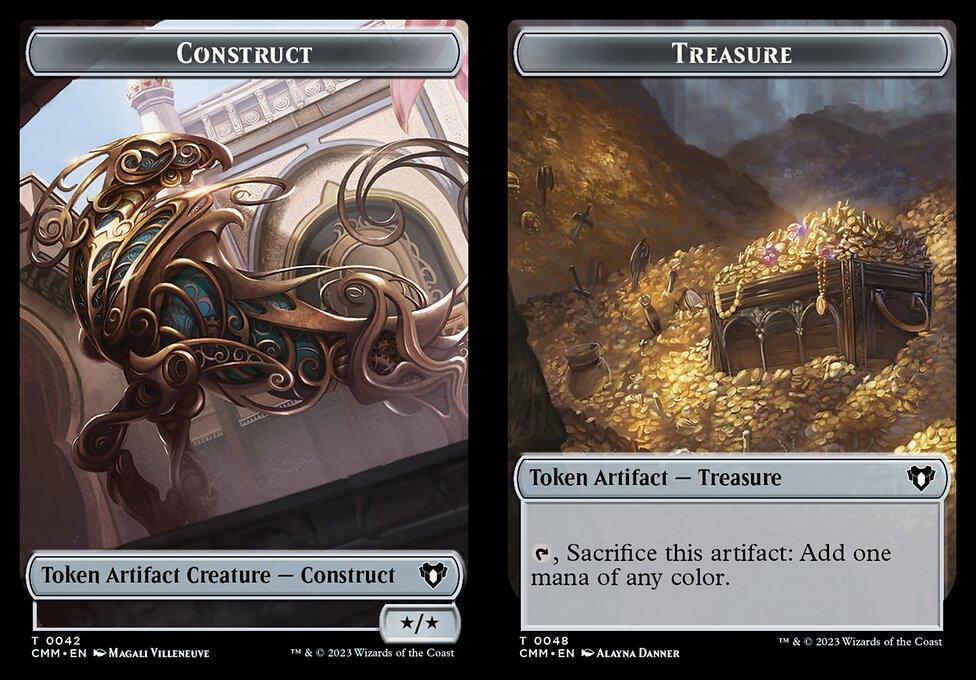 Construct (0042) // Treasure (0048) Double-Sided Token (TCMM)