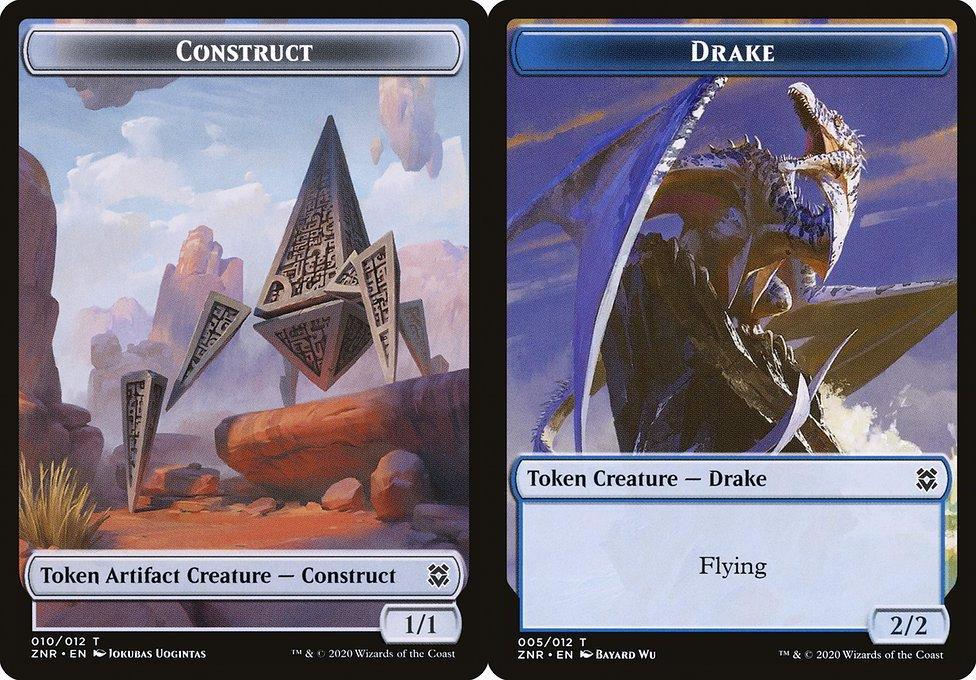 Construct (010) // Drake (005) Double-Sided Token (TZNR) - Foil