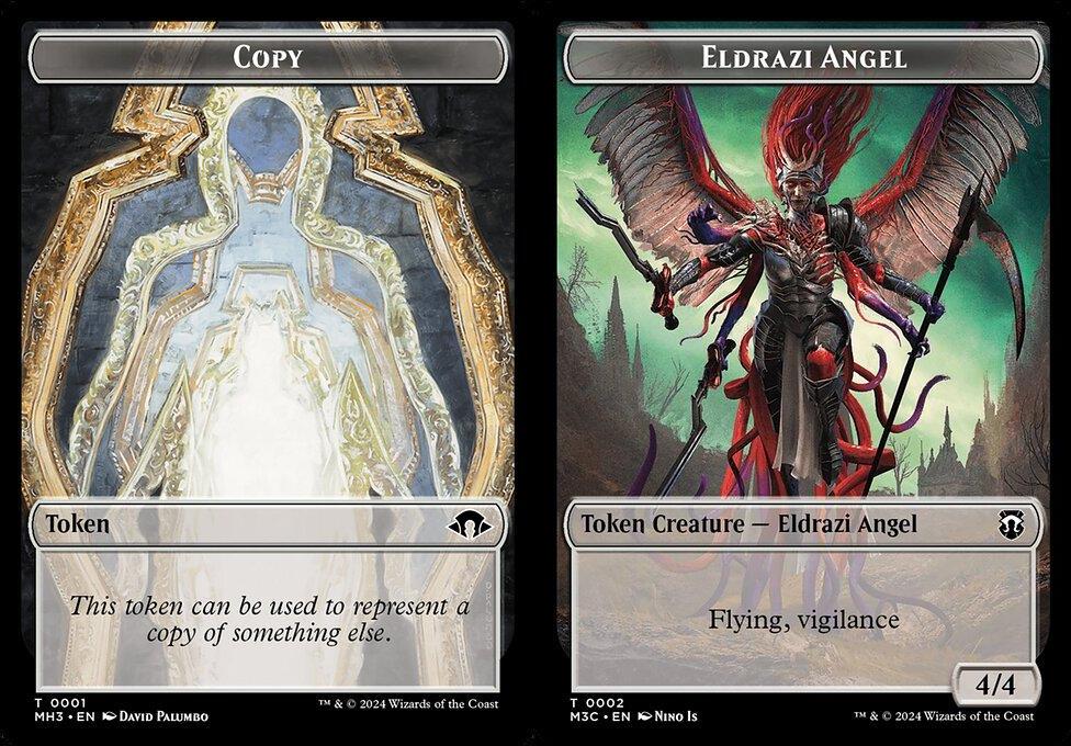 Copy (0001) // Eldrazi Angel (0002) Double-Sided Token (TM3C)