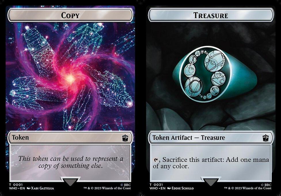 Copy (0001) // Treasure (0031) Double-Sided Token (TWHO) - Foil