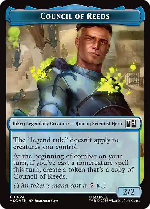 Council of Reeds (0024) // Merfolk (0024) Double-Sided Token (TMSC) - Surge Foil