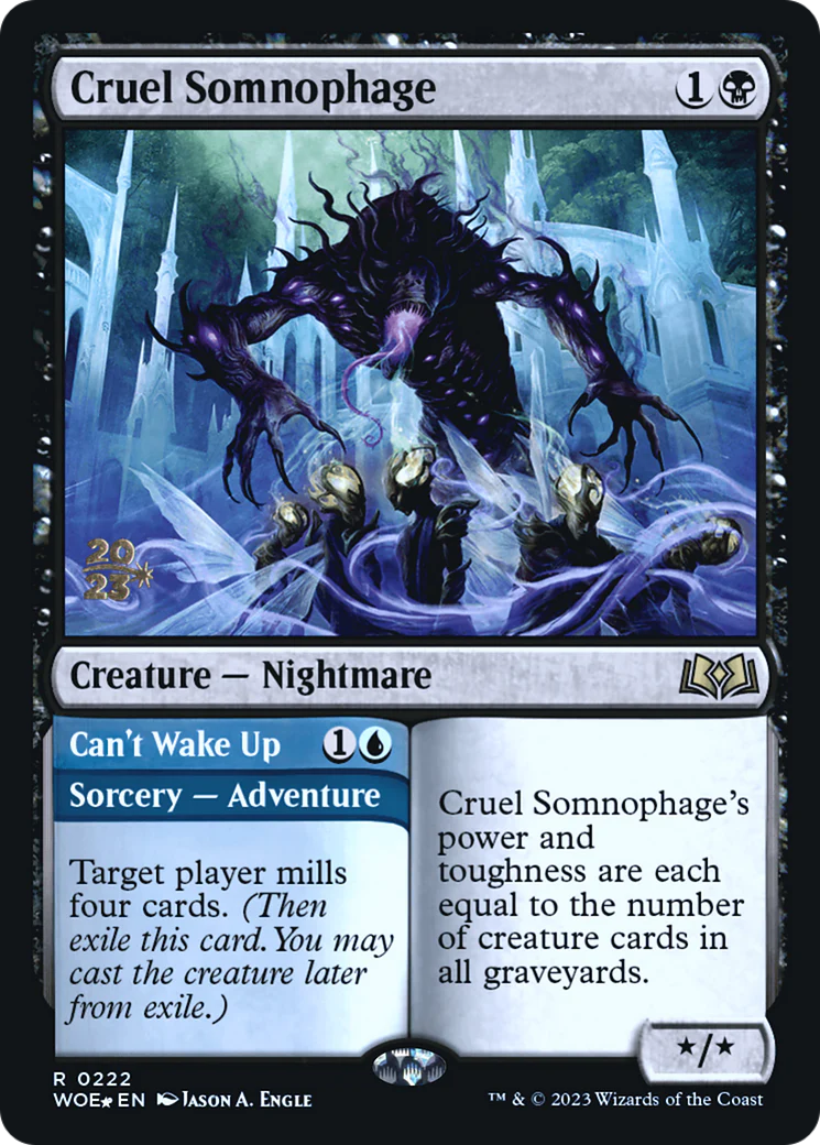Cruel Somnophage // Can't Wake Up (0222) (Prerelease) (PWOE) - Foil