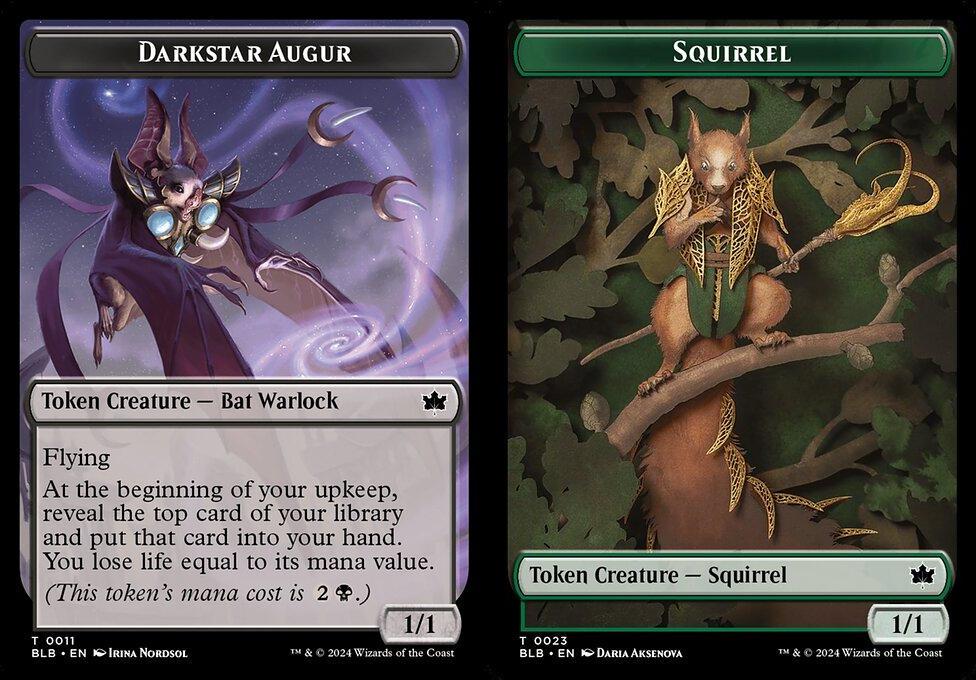 Darkstar Augur (0011) // Squirrel (0023) Double-Sided Token (TBLB) - Foil
