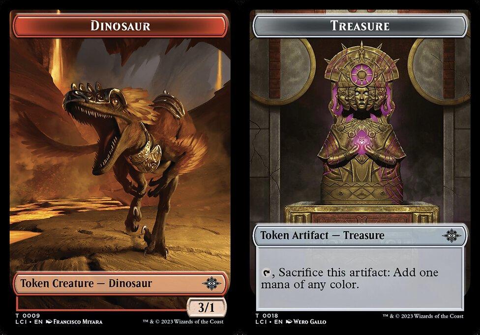 Dinosaur (0009) // Treasure (0018) Double-Sided Token (TLCI) - Foil