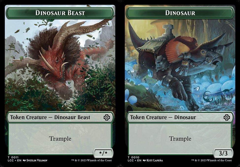 Dinosaur Beast (0011) // Dinosaur (0010) Double-Sided Token (TLCC)