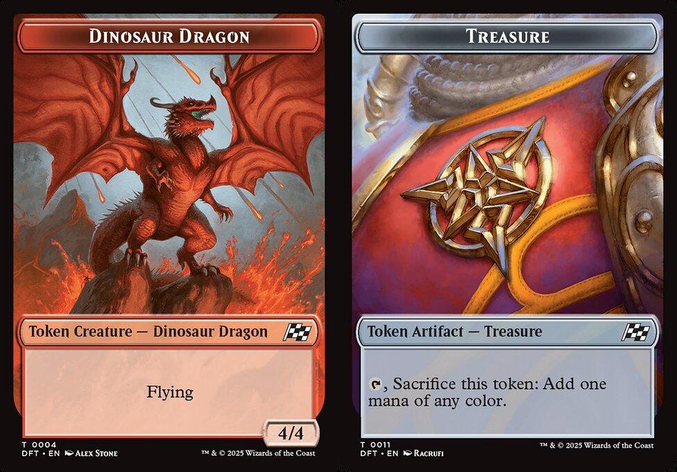 Dinosaur Dragon (0004) // Treasure (0011) Double-Sided Token (TDFT)