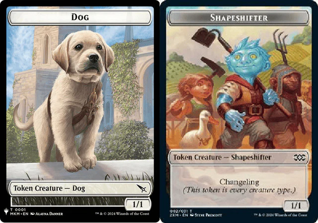 Dog (001) // Shapeshifter (002) Double-Sided Token (PLST)