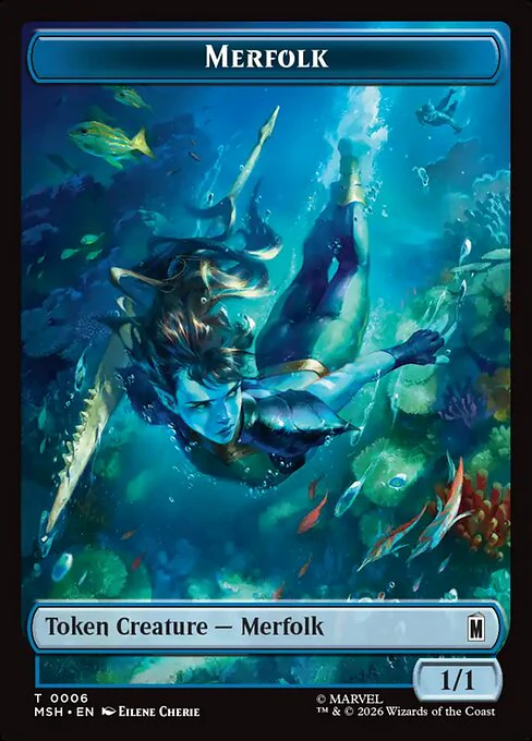 Doombot (0018) // Merfolk (0006) Double-Sided Token (TMSH) - Image 2