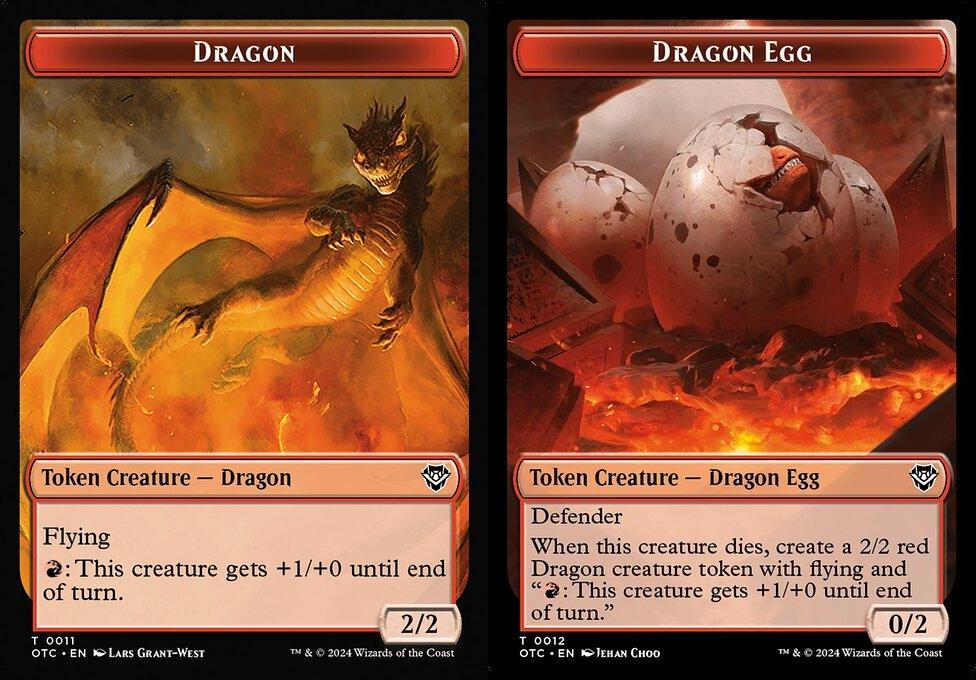 Dragon (0011) // Dragon Egg (0012) Double-Sided Token (TOTC)