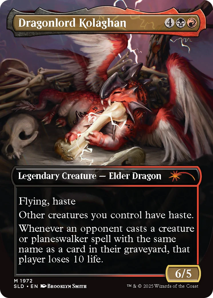 Dragonlord Kolaghan (1972) (Borderless) (Reversible) (SLD) - Foil - Image 2