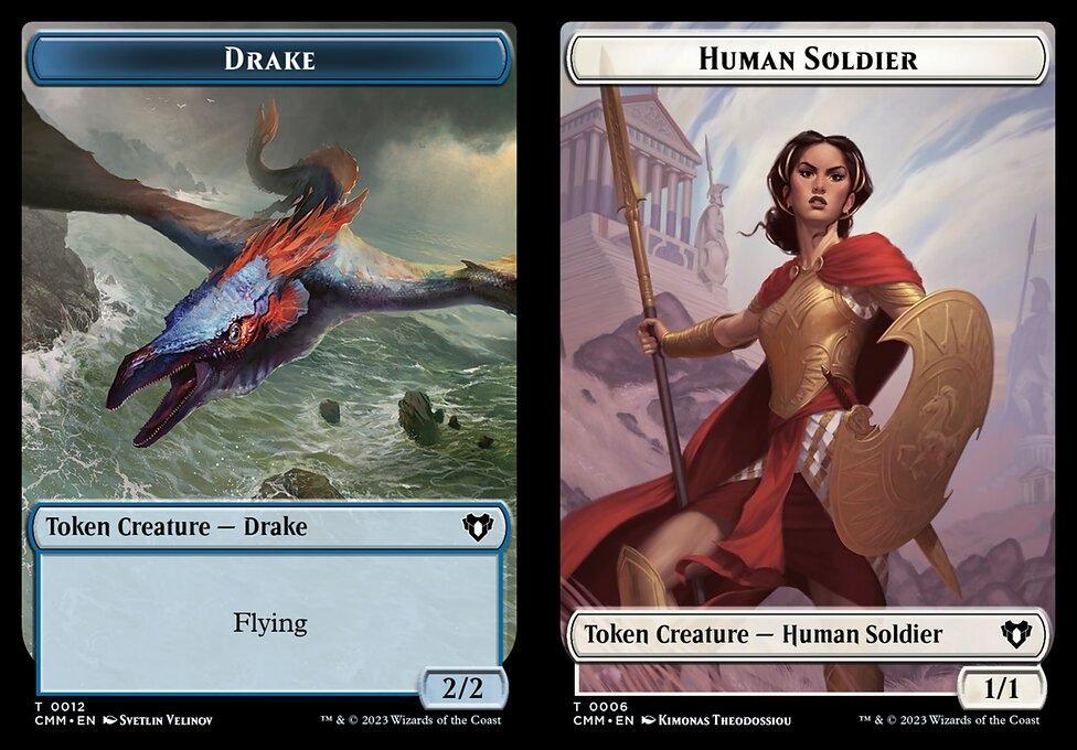 Drake (0012) // Human Soldier (0006) Double-Sided Token (TCMM) - Foil