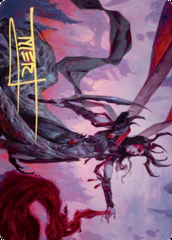 Drana, the Last Bloodchief (54/81) Art Card (AZNR) - Gold-Stamped Signature