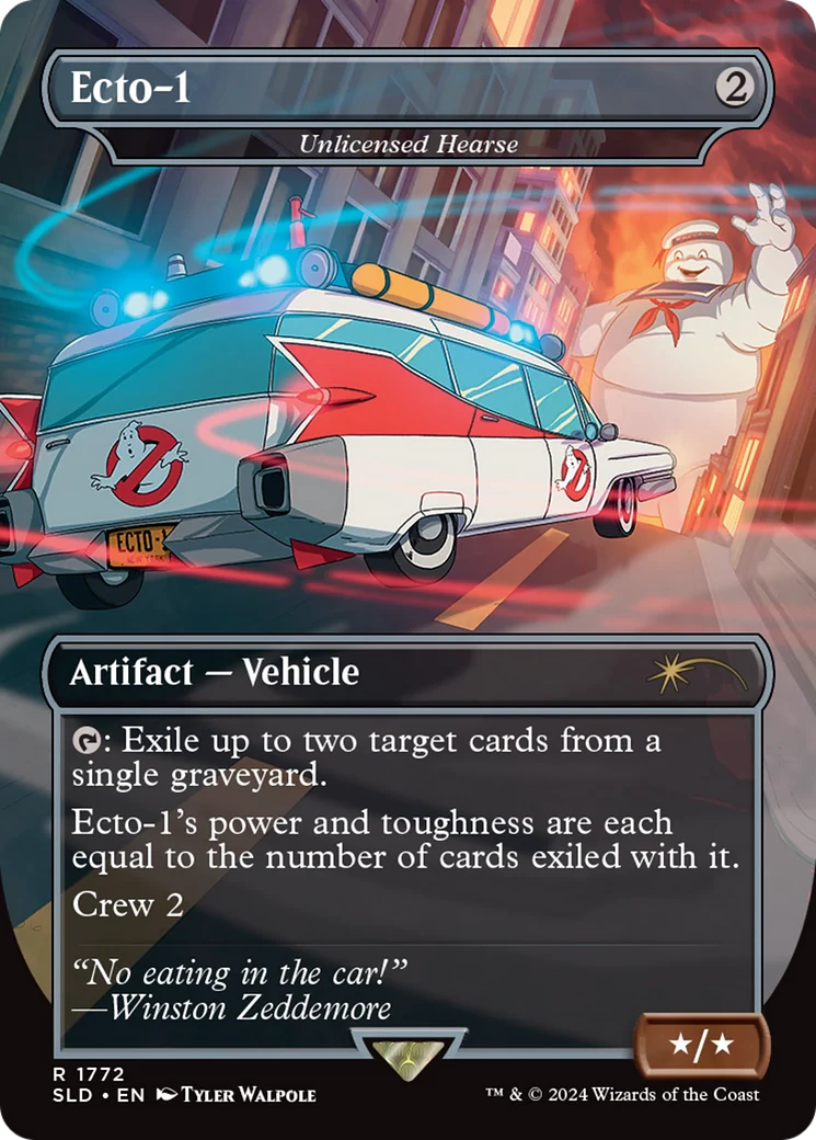 Ecto-1 [Unlicensed Hearse] (1772) (Borderless) (SLD) - Rainbow Foil