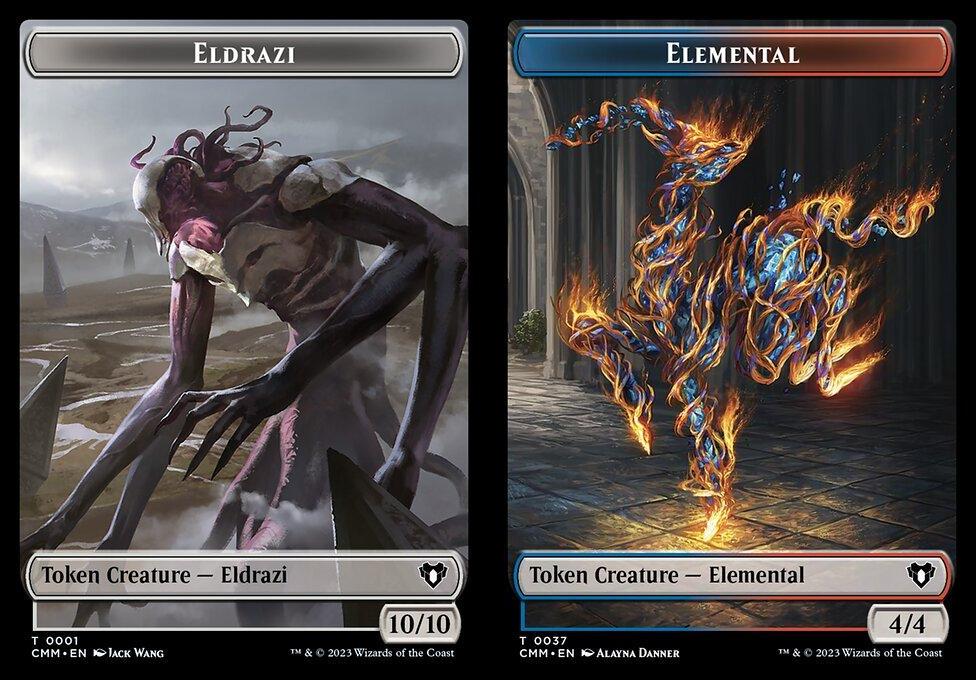 Eldrazi (0001) // Elemental (0037) Double-Sided Token (TCMM)