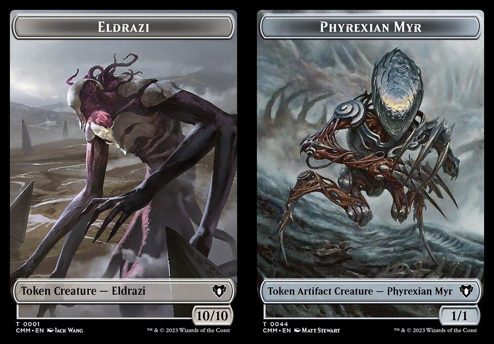 Eldrazi (0001) // Phyrexian Myr (0044) Double-Sided Token (TCMM) - Foil