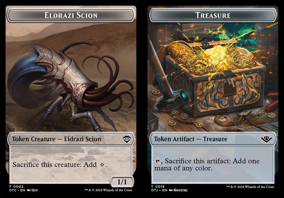 Eldrazi Scion (0002) // Treasure (0018) Double-Sided Token (TOTC)