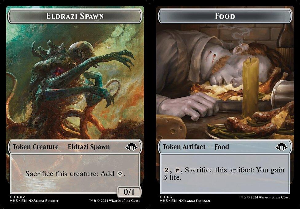 Eldrazi Spawn (0002) // Food (0031) Double-Sided Token (TMH3) - Foil